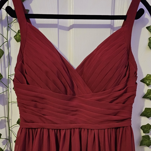 Burgandy Azazie Dress - Picture 5 of 6